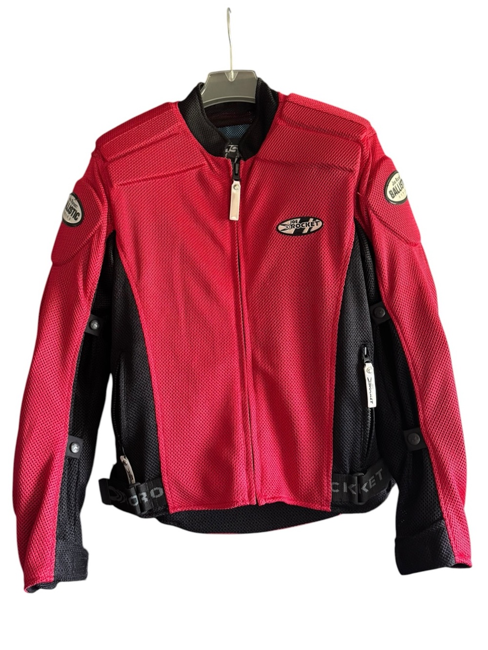 Joe Rocket Women’s XS Red Black Mesh Armored Motorcycle Riding Jacket